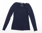 White Stuff Womens Blue Cotton Pullover Sweatshirt Size 10