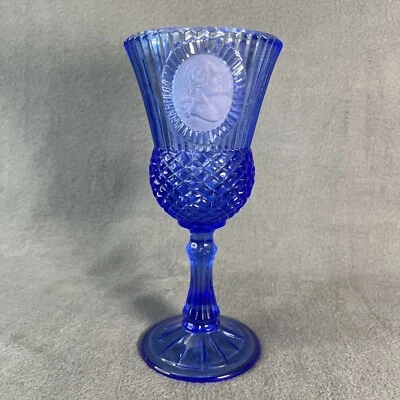 Avon Fostoria кобальтовый синий кубок с Джорджем Вашингтоном 1976 - Изображение 1 из 4