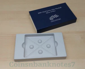 2005 CHIEF JUSTICE JOHN MARSHAL SILVER DOLLAR BU / Empty Package - Picture 1 of 1