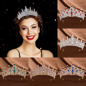 Princess Crown Headdress Birthday Party Crown For Wedding Bride Hair Jewelry - Imagen 1 de 21