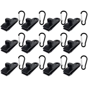 Tarp Clips With Carabiner16/24 Pcs Heavy Duty Lock Grip Thumb Screw Camp Tent Cl - Picture 1 of 7