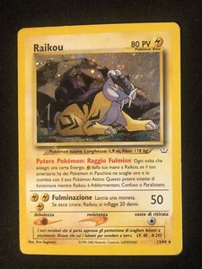 Pokemon Card Raikou Holo 13/64 ITA Neo Revelation