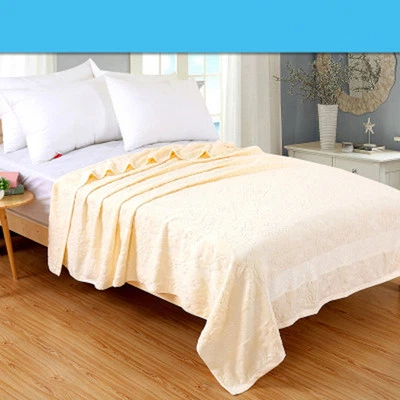 Chinese Soft Nap Blanket Summer Towel Blanket Traditional Craft Relief Bed Cover - Image 1 of 4