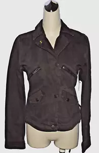 CALVIN KLEIN JEANS NEU MIT ETIKETT GRÖSSE XS SCHWARZ 100 % BAUMWOLLE MOTORRADJACKE REISSVERSCHLUSSTASCHEN - Bild 1 von 7