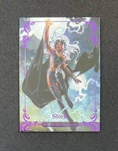 2018 Marvel Masterpieces Epic Purple #67 STORM X-MEN Insert Comic Card /199 - Picture 1 of 3