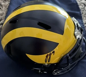 J.J. McCARTHY Signed/Auto Full Sized Michigan Wolverine Replica Helmet Beckettš„ - Picture 1 of 4
