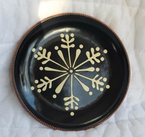 Wisconsin Keramik für K&K Interiors Steingut Schneeflocke Design 10" Teller, sehr guter Zustand - Bild 1 von 7