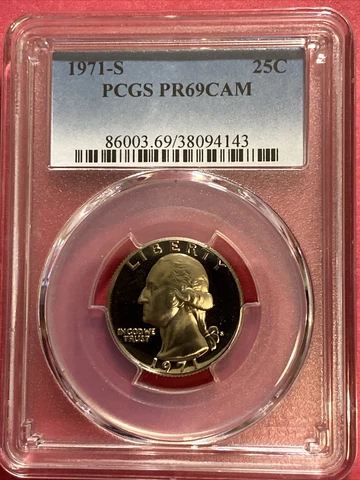 1971 S 25C Washington Quarter PCGS PR69CAM (SUPER KEY DATE) Cover