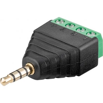 Goobay Adattatore Audio 3.5 mm Maschio a Terminal Block 4 pin - Immagine 1 di 3