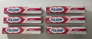 Lot Of 6 Super Poligrip Original Denture Adhesive Cream, 2.4 oz Each Exp 12/2025 - Picture 1 of 4