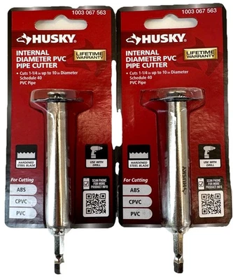 Husky Internal Diameter PVC Pipe Cutter Cuts 1 1/4 in X 10 in Pk Of 2 80-525-111 - Image 1 of 4