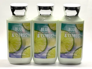 3 BATH & BODY WORKS BLUE WAVES & CITRUS BODY LOTION 8 FL OZ SHEA & VITAMIN E LOT - Picture 1 of 5