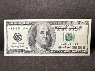 Series 2006 US One Hundred Dollar Bill Note $100 New York HB 58254440 Q - Image 1 of 4