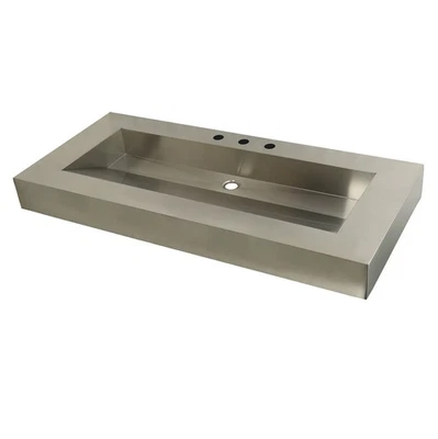 Kingston Brass GLTS49225 Kingston Commercial 49" Double Basin - Stainless Steel - Image 1 of 2