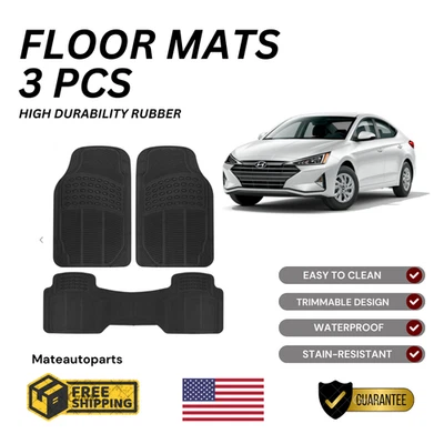Juego completo de 3 alfombrillas para coche Hyundai Elantra DE ALTA DURABILIDAD RESISTENTE Foto 1 de 4