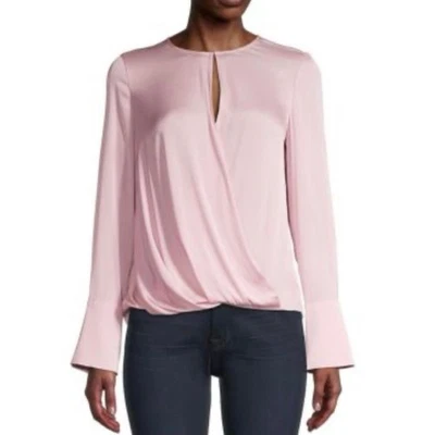 NUEVA BLUSA ENVOLVENTE MILLY Elysa mezcla de seda talla pequeña rosa  Foto 1 de 4