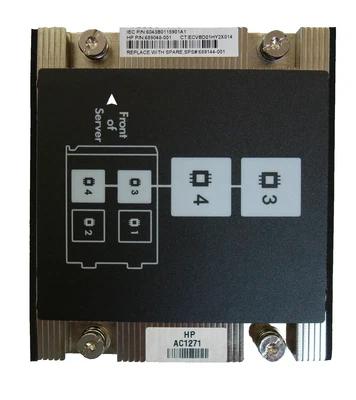 HP BL660c Gen8 CPU3 and CPU4 Heatsink 689144-001 689048-001 - Image 1 of 3