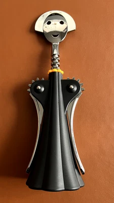 Anna G Design Corkscrew Bottle Opener Black Resin & Chrome. New and Boxed. - Image 1 of 4