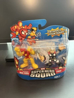Marvel Super Hero Squad IRON MAN And THOR 2 Pack Sealed! - Image 1 of 4