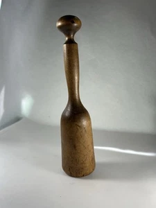 Maillet pilon en bois primitif 9" de long broyeur de pommes de terre nourriture rustique - Photo 1/6