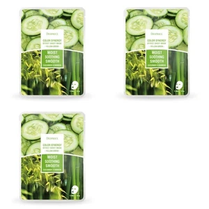 Deoproce Color Synergy Effect Sheet Mask Yellow Green Cucumber and Bamboo 20g*15 - Picture 1 of 1