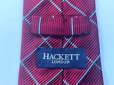 HACKETT Silk Tie Red And Blue Patterned - Изображение 1 из 3