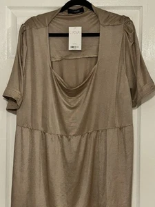 Yours poly rayon champagne sleeves cowl neck NWT SIZE 26/28 RRP £35 - Picture 1 of 3