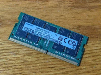 Samsung 32GB PC4-3200AA 2Rx8 DDR4 Laptop SODIMM ECC Memory M474A4G43AB1-CWE - Image 1 of 4
