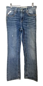 Pantalones de mezclilla elásticos azules Ariat B4 relajados Bootcut para niños talla 16 - Imagen 1 de 5