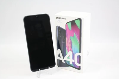 Samsung Galaxy A40 (Unlocked) 64GB Black Grade B Original Box - Image 1 of 4