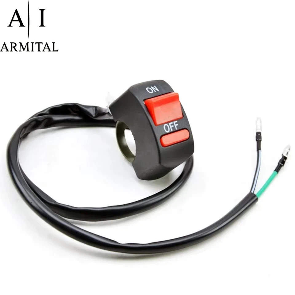 Interruttore Manubrio Moto Universale On Off 12V 10A Per Luci Led ATV Bici CE - Immagine 1 di 4