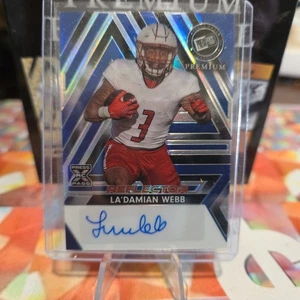 2024 Leaf La'Damian Webb RB (RC, AU) AUTO Press Pass Blue Reflector - Bild 1 von 2