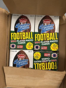1990 Fleer Premiere Edition Football NEW Factory Sealed Case 20 boxes 36 packs - Picture 1 of 9