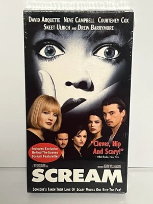NEW SEALED Scream (VHS, 1996) Dimension Home Video Exclusive HTF Horror Mint Foto 1 de 4