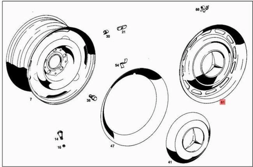 Tapacubos original MERCEDES W109 C107 C123 R107 S123 W111 W113 W114 1154010324 Foto 1 de 1
