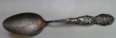 Cuchara de plata esterlina Pueblo, Colorado North Main Steet de colección. Miner & Burro Foto 1 de 4