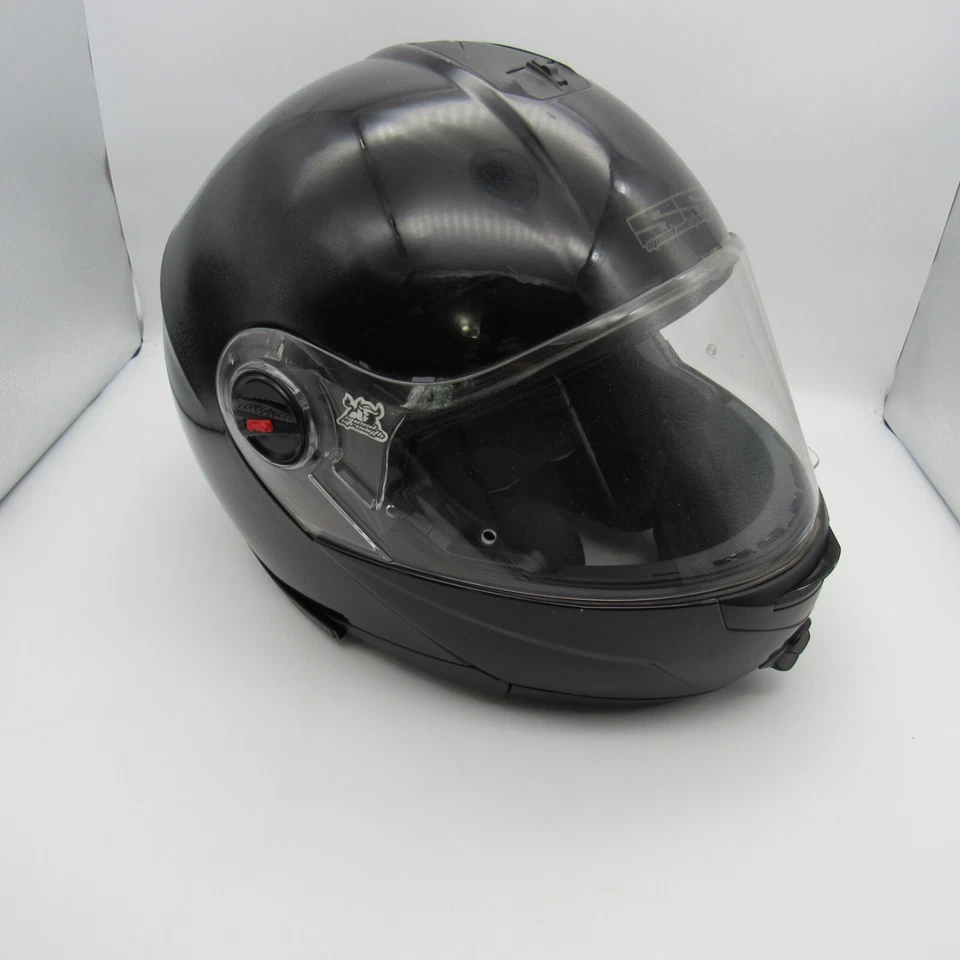 SPEED & STRENGTH SS1700 Gloss Black Modular with Visor Motorcycle Helmet XL - Image 1 of 4