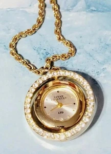 Vintage Sarah Coventry Uhrenkette Strass goldfarben Japan Uhrwerk gn129 - Bild 1 von 11
