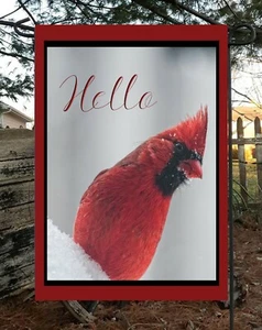 Hello Cardinal Gartenfahne * Top Qualität * doppelseitig * von Flags Galore - Bild 1 von 1