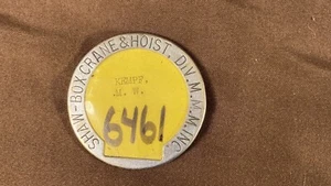 Vintage / Antique Shaw Box Crane Muskegon Michigan Employee Badge - Picture 1 of 4