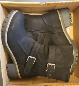 Globalwin Womens Black Buckled Boots US Size 9.5 - Picture 1 of 3