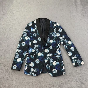 J Ferrar Blazer Mens 36R Slim Fit Floral Cotton Stretch Suit Jacket Sport Coat - Picture 1 of 13