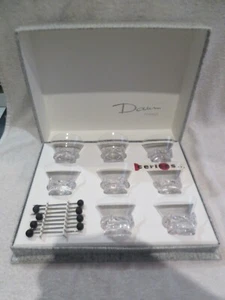 Rare ensemble pour cerises 8 coupes cristal Daum Sorcy cherry brandy cups 6cl - Foto 1 di 9