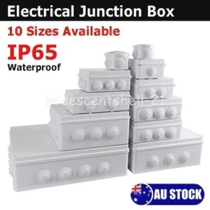 10 sizes ABS Plastic IP65 Waterproof Junction Box Case Electrical Enclosure NEW - Picture 1 of 10