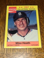 TIGERS MIKE HEATH 1987 COCA-COLA DETROIT TIGERS #8 OF 18