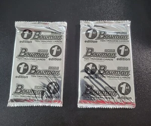 2021 Topps Bowman 1st Edition Baseball Factory Sealed 2 Hobby Pack Lot  - Bild 1 von 2