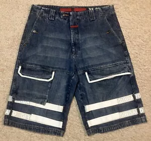 Vtg Marithe Francois Girbaud Baggy Denim Shorts Mens 36x14.5 Double Shuttle Tape - Picture 1 of 16