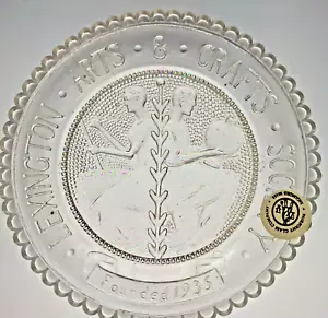 Lexington MA Arts and Crafts Society 45° anniversario coppia piatto tazza vetro - Foto 1 di 8