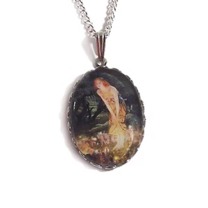 MIDSUMMERS EVE fairy fairytale necklace silver art painting Edward Robert Hughes - Picture 1 of 3