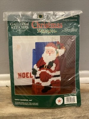 Bucilla Santa Doorstop Christmas Gallery of Stitch Plastic Canvas Kit 6x6 6960 - Image 1 of 4